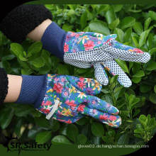 SRSAFETY pvc arbeitende Gartenhandhandschuhe Blume druckte populäre Sicherheitshandschuhe, die im Porzellan gebildet werden